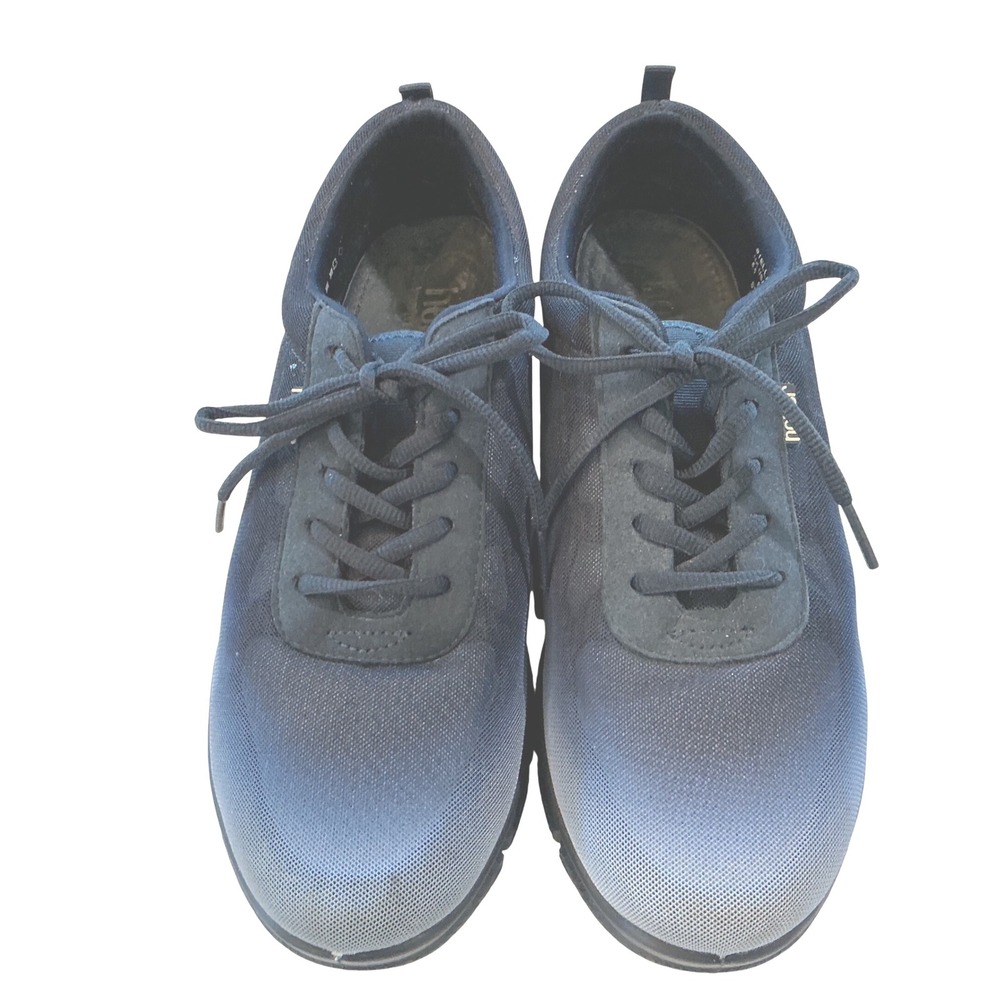 Hotter Stellar Navy Blue Comfort Walking‎ Shoes Sneakers Lace Up